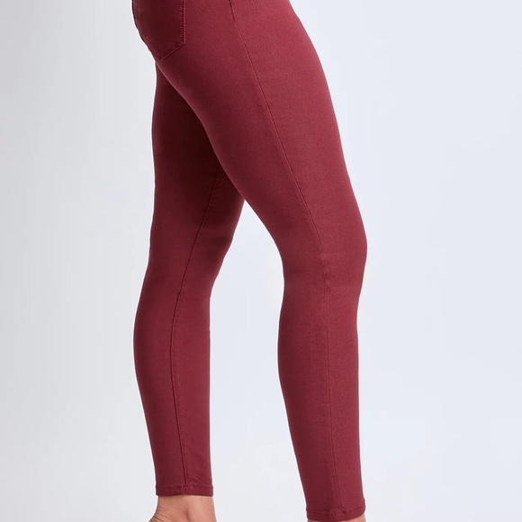 YMI Burgundy Skinny Pants - Picture 2 of 6